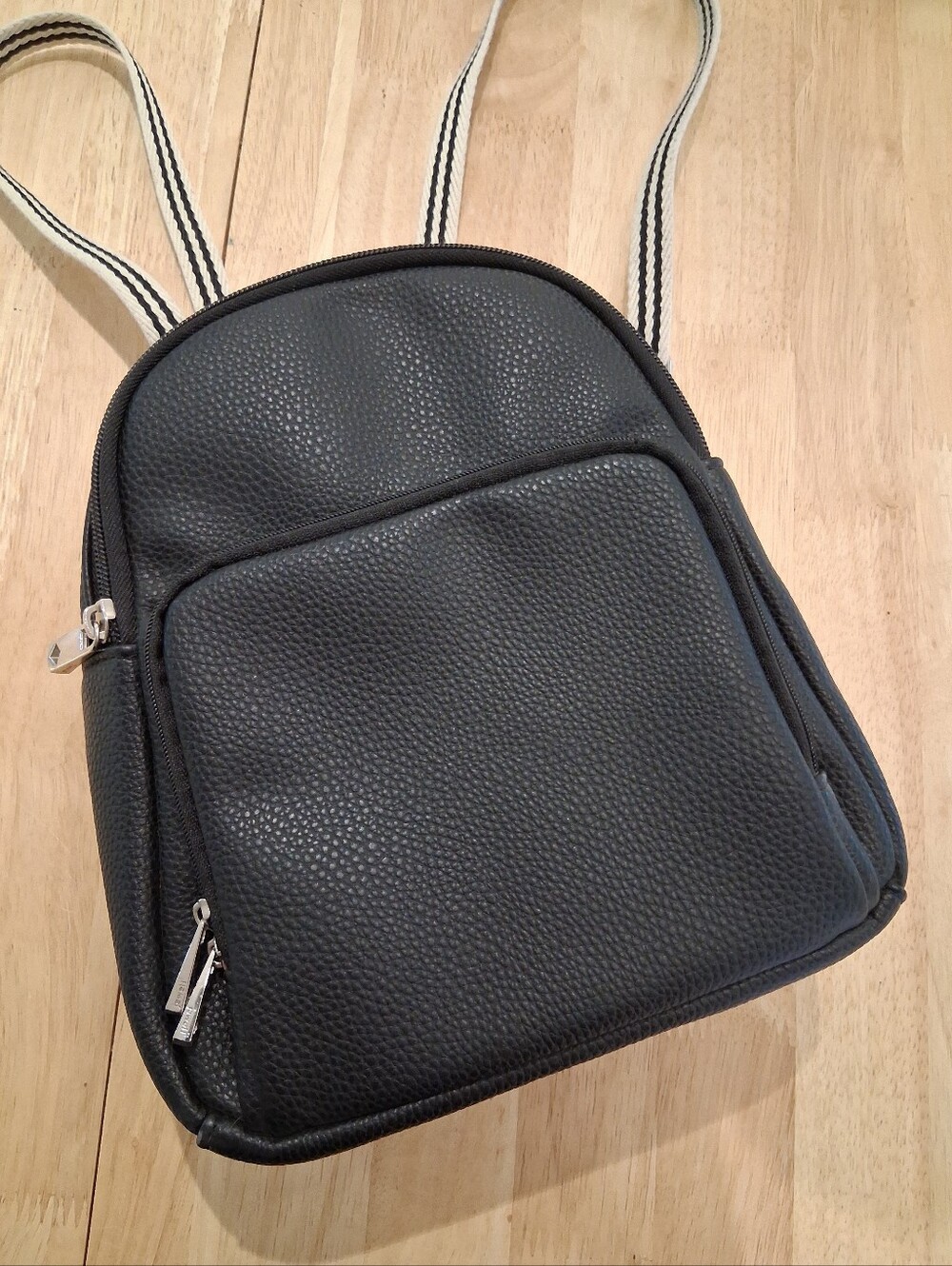 Thirty-One Mini Festival Backpack | Black Faux Leather | Excellent Condition